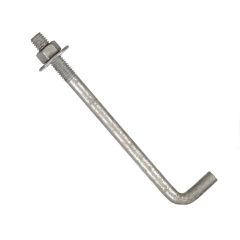 1/2"-13 x 12" Hot Dip Galvanized Anchor Bolt (2" Thread, 1-1/4" Leg)