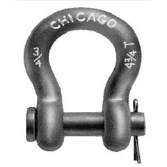 Chicago 1/4" Round Pin Anchor Shackle (WLL 1/2 ton) (Hot Galvanized)