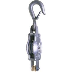 Campbell #3041AF 4" Single Sheave B&L Star Metal Block with Shackle (1/2" Manila Rope) (WLL 1100lb)