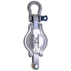 Campbell #3041K 3" Single Sheave B&L Star Metal Block with Shackle (3/8" Manila Rope) (WLL 700lb)