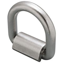 1/2" Type 316 Stainless Weld-On Lashing "D" Ring (WLL 3000 lbs)