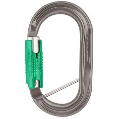 DMM Americano Aluminum Carabiner with Captive Bar (3-Stage Locking) - Titanium/Green