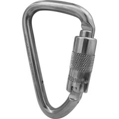 ISC KH202 Stainless Klettersteig Carabiner (2-Stage Locking) - Silver