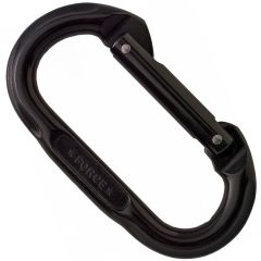 SMC Force Oval Straight Gate Aluminum Carabiner - Non-Locking - Black