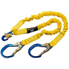 DBI-SALA® 6' Twin-Leg ShockWave™2 Shock Absorbing Lanyard (Aluminum Rebar Hooks)