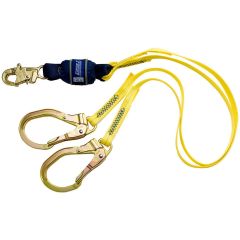 DBI-SALA® 6' Twin-Leg Force2™ Shock Absorbing Lanyard (Steel Rebar Hooks)