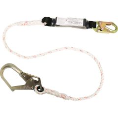 French Creek 6' Rope Shock Absorbing Lanyard (Small Steel Rebar Hook)