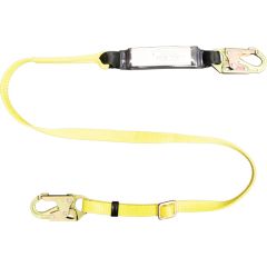 French Creek 6' Adjustable Shock Absorbing Lanyard (Steel Snap Hooks)