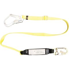 French Creek 6' Adjustable Shock Absorbing Lanyard (Small Steel Rebar Hook)