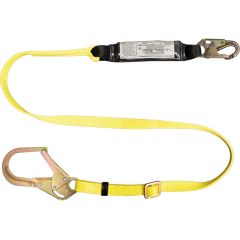 French Creek 6' Adjustable Shock Absorbing Lanyard (Steel Rebar Hook)